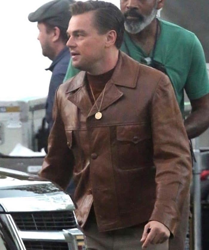 LEONARDO DICAPRIO ONCE UPON A TIME IN HOLLYWOOD LEATHER JACKET