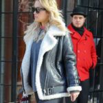 RITA ORA BLACK LEATHER JACKET