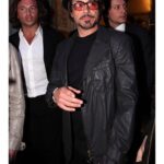 ROBERT DOWNEY JR LEATHER BLACK BLAZER