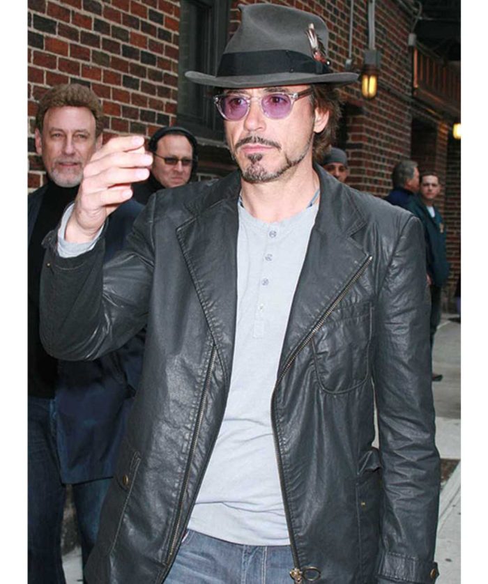 ROBERT DOWNEY JR LEATHER BLAZER