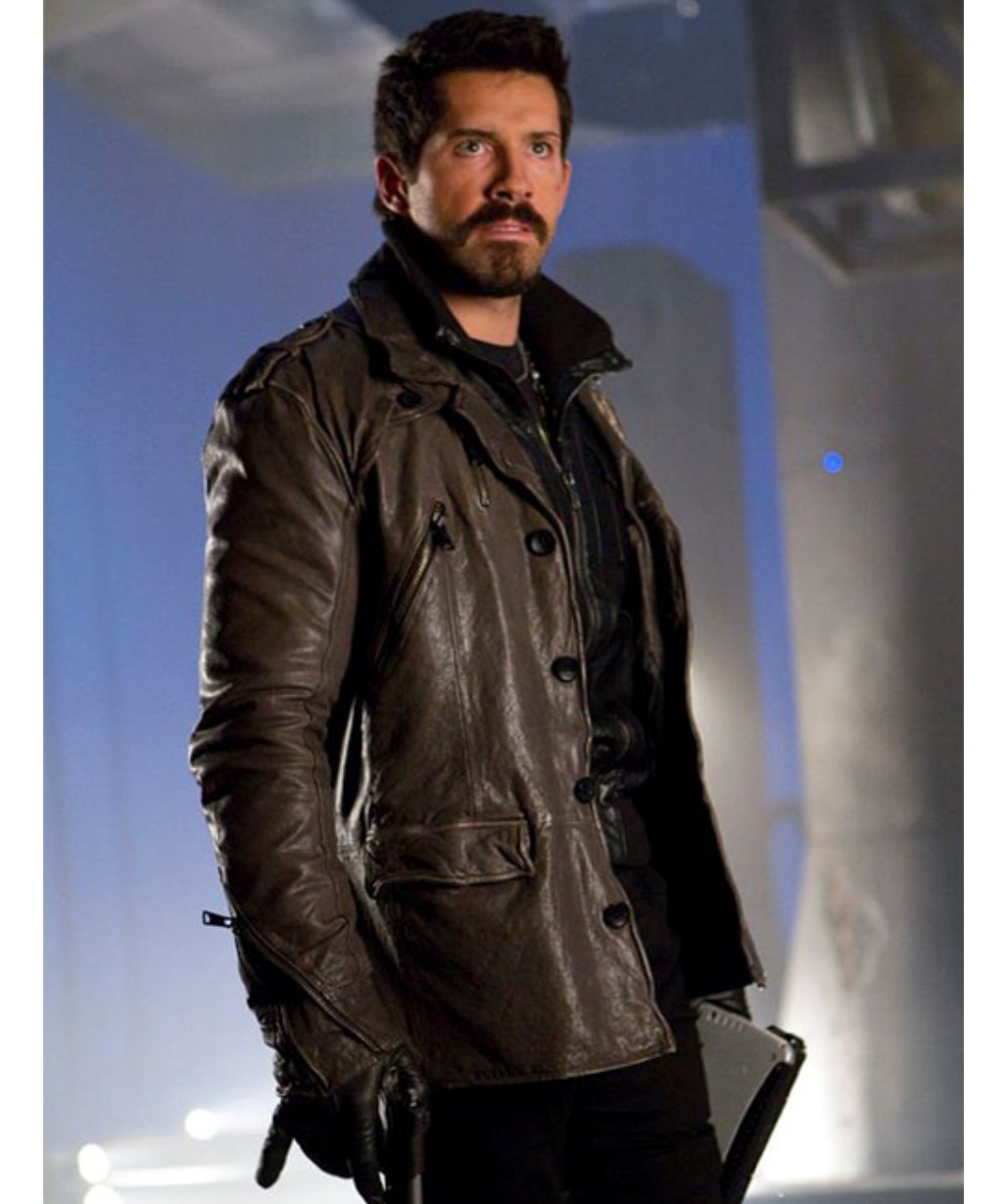 SCOTT ADKINS THE EXPENDABLES 2 LEATHER JACKET DARK BROWN