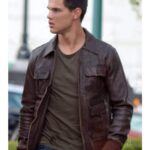 TAYLOR LAUTNER ABDUCTION DARK BROWN LEATHER JACKET