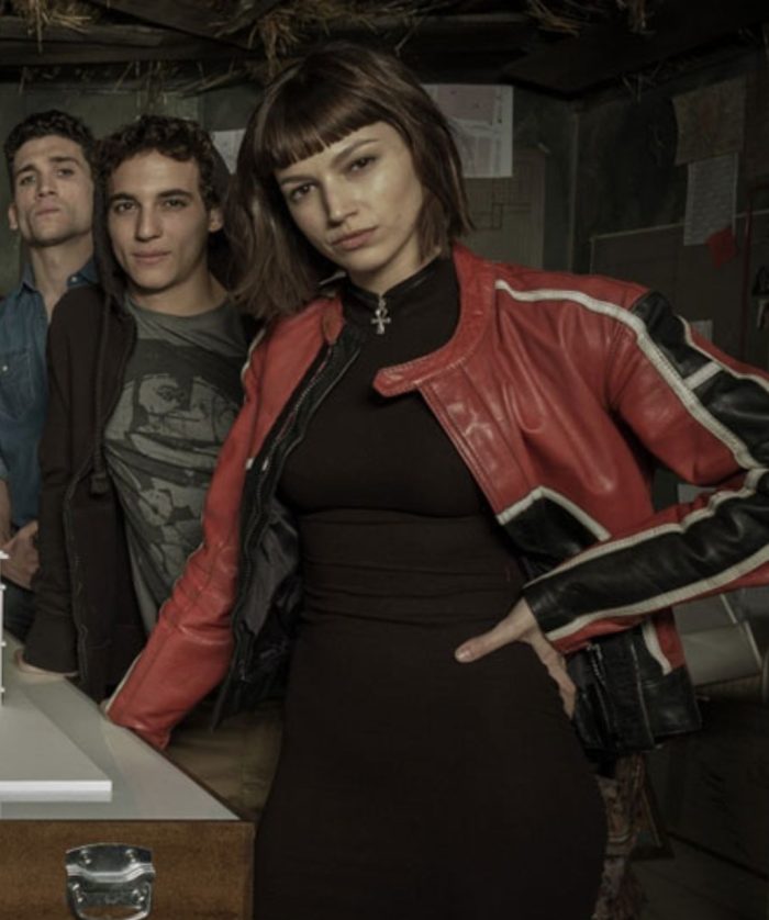 Ursula-Corbero-Money-Heist-Red-Leather-Jacket
