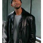 WILL SMITH I ROBOT LEATHER TRENCH COAT