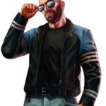 GTA 6 Black Biker Leather Jacket