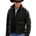 John Dutton Yellowstone Black Quilted Cotton Jacket
