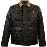 John Dutton Yellowstone Black Quilted Leather Jacket