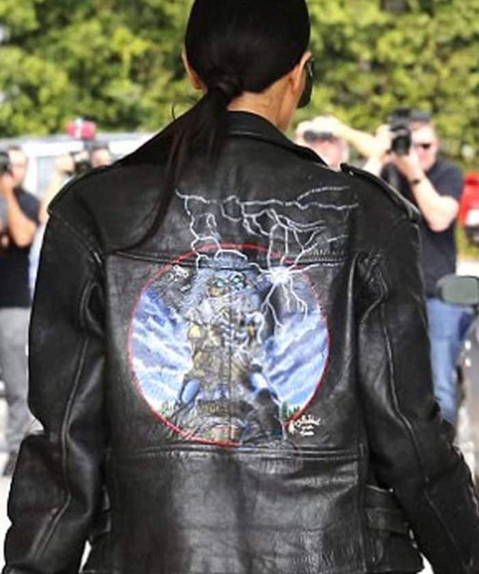 Kim Kardashian Black Street Style Leather Jacket
