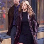 Rachel Green Friends Maroon Leather Coat