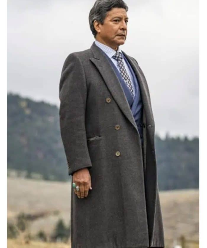 Thomas Rainwater Yellowstone Grey Wool Coat