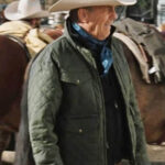 Yellowstone Kevin Costner Green Quilted Jacket