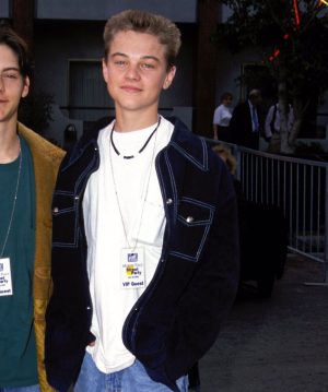 Young Leonardo DiCaprio Black Suede Leather Jacket