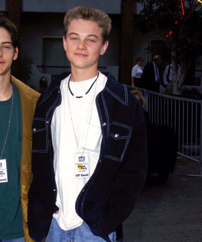 Young Leonardo DiCaprio Black Suede Leather Jacket