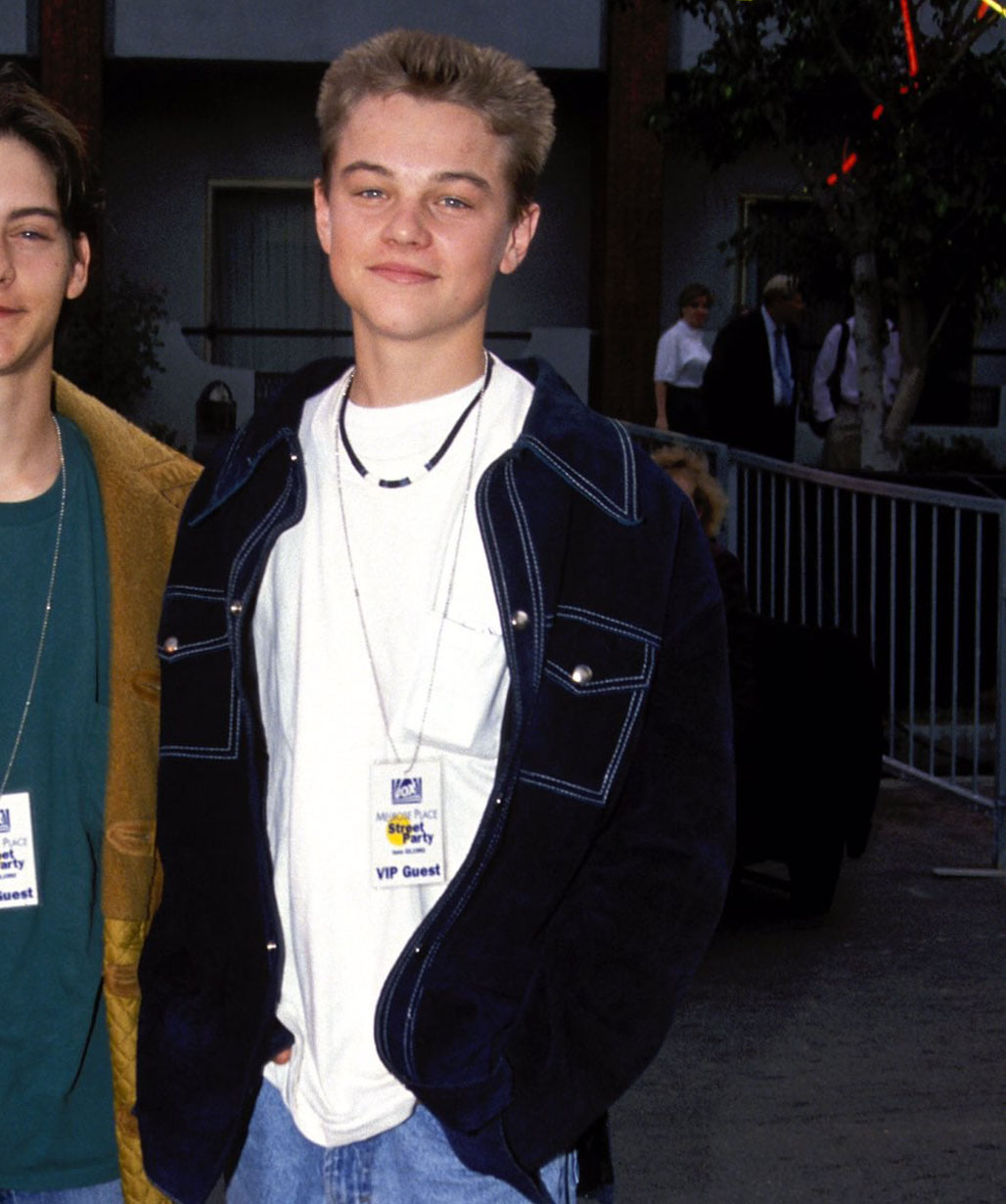 Young Leonardo DiCaprio Black Suede Leather Jacket