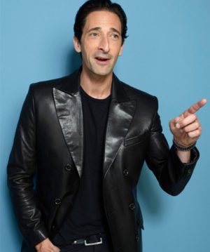 Adrien-Brody-Black-Leather-Blazer