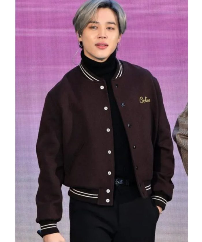 BTS-Jimin-Brown-Bomber-Jacket