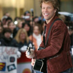 Bon Jovi Maroon Suede Jacket Outfit