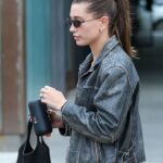 Hailey-Bieber-Black-Leather-Jacket