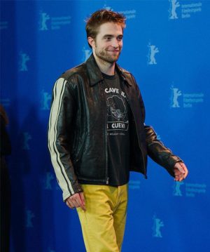 Robert-Pattinson-Black-Biker-Leather-Jacket