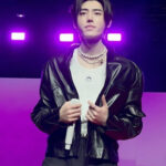 Sunghoon Black Leather Jacket Men