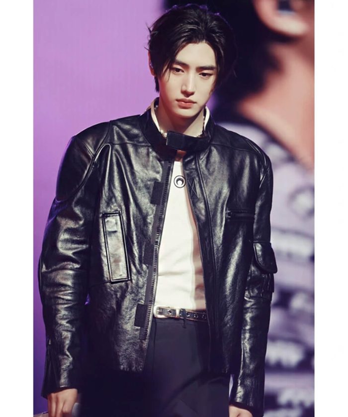Sunghoon Leather Jacket Men