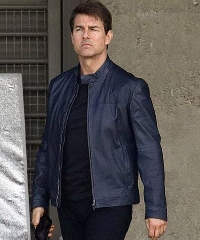 Tom Cruise Blue Leather Jacket Outfit