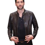 Tom-Ellis-Lucifer-Brown-Leather-Jacket
