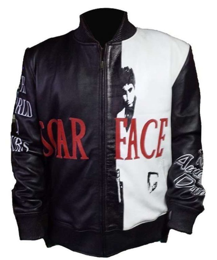 Al Pacino Scarface Black Leather Jacket