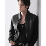 BTS Jin Black Leather Jacket
