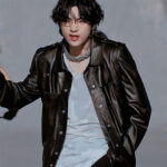 BTS Kim Taehyung Black Leather Jacket