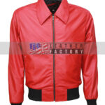 Drake Albanian Flag Red Leather Jacket
