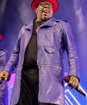 New Edition Legacy On Tour Purple Leather Coat