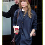 Taylor Swift Women Fashion Blue Coat