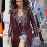 Zendaya Leather Trench Coat Women Sale