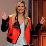 Demi-Lovato-Red-Biker-Jacket