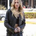 Hailey-Baldwin-Bieber-Black-Biker-Leather-Jacket