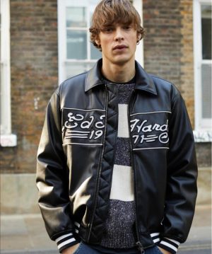 Ed Hardy Black Leather Jacket