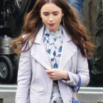Emily Cooper Emily in Paris White Leather Jacket