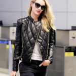 Rosie Huntington-Whiteley Quilted Leather Jacket