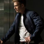 Chris Evans Captain America Blue Leather Jacket