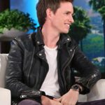 Eddie Redmayne MTV Awards Real Leather Black Jacket