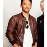 John Cho Brown Bomber Jacket