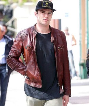 Nicholas Hoult Mad Max Fury Road Nux Brown Leather Jacket