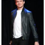 Richard Madden Black Bomber Leather Jacket