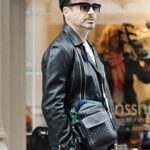 Robert Downey Jr Biker Black Leather Jacket