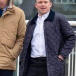 Rory Kinnear Bank of Dave Quilted Blue Jacket