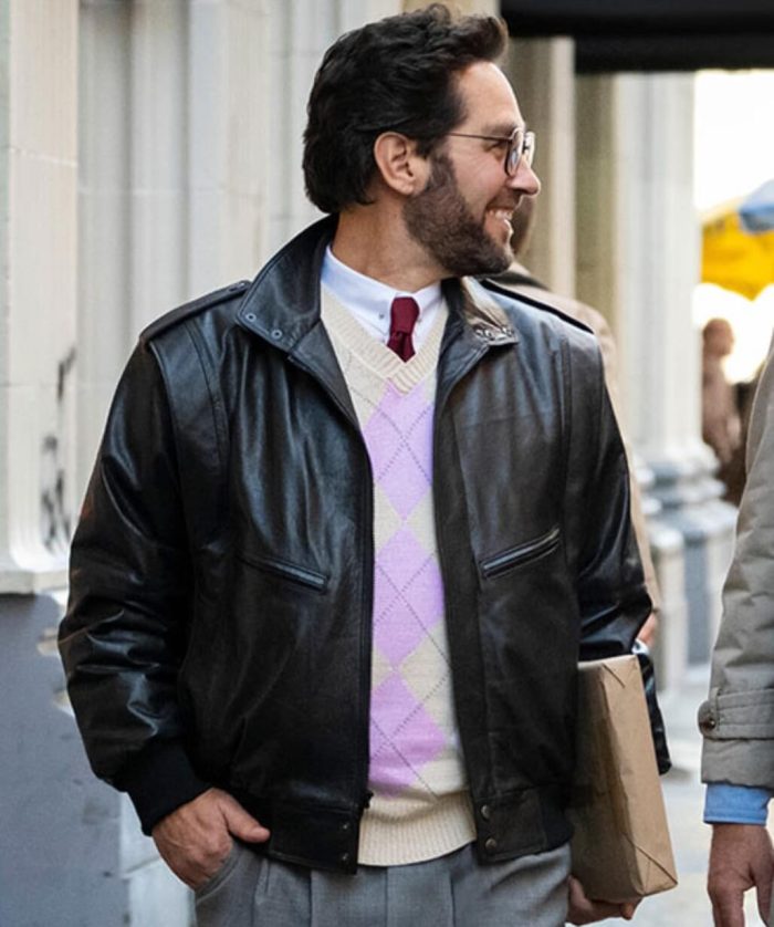 The Shrink Next Door Paul Rudd Leather Bomber Jacket