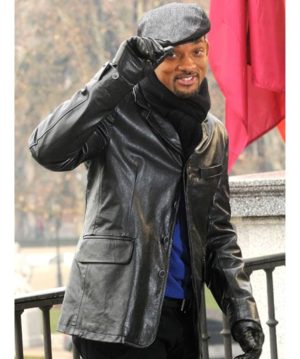 Will Smith Black Genuine Leather Blazer