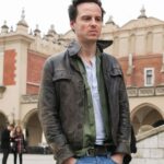 Andrew Scott Distressed Leather Jacket