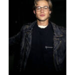 Brad Pitt Distressed Leather Jacket